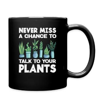 Talk to your plant lover Plants - Full Colour Mug - black - Right