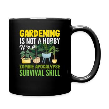 Pflanzenliebhaber Lustig Gartenarbeit Hobby - Tasse einfarbig - Schwarz - Rechts