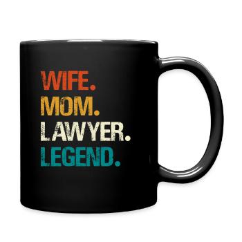 Épouse Mère Avocate Légende - Mug uni - noir - Droite