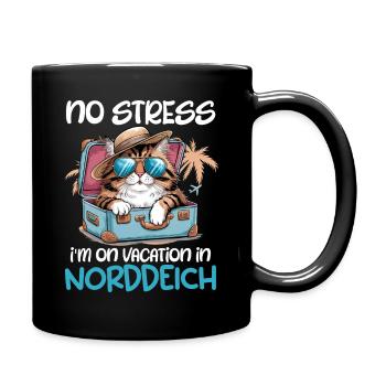 Nordsee NUR KEIN STRESS BIN IM URLAUB AN DER - Tasse einfarbig - Schwarz - Rechts