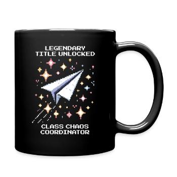 Legendärer Titel freigeschaltet | Klassenchaos - Tasse einfarbig - Schwarz - Rechts