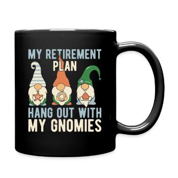 Costume de gnome de jardin : mon plan : traîner avec des gnomes - Mug uni - noir - Droite