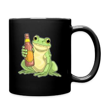 Frosch Flasche Bier - Tasse einfarbig - Schwarz - Rechts