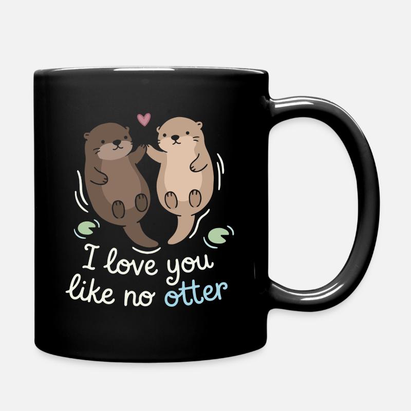 Je t’aime comme aucune loutre – Otter Liebes Design - Mug uni - noir