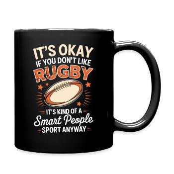 Rugby Sprüche Rugbyspieler Lustiges Rugby Geschenk - Tasse einfarbig - Schwarz - Rechts