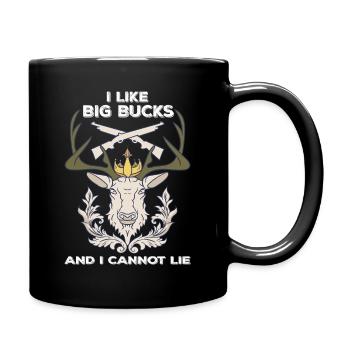 J’aime le design des grands cerfs - Mug uni - noir - Droite