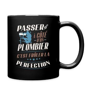 Humor Plumber Verging on Perfection - Full Colour Mug - black - Right
