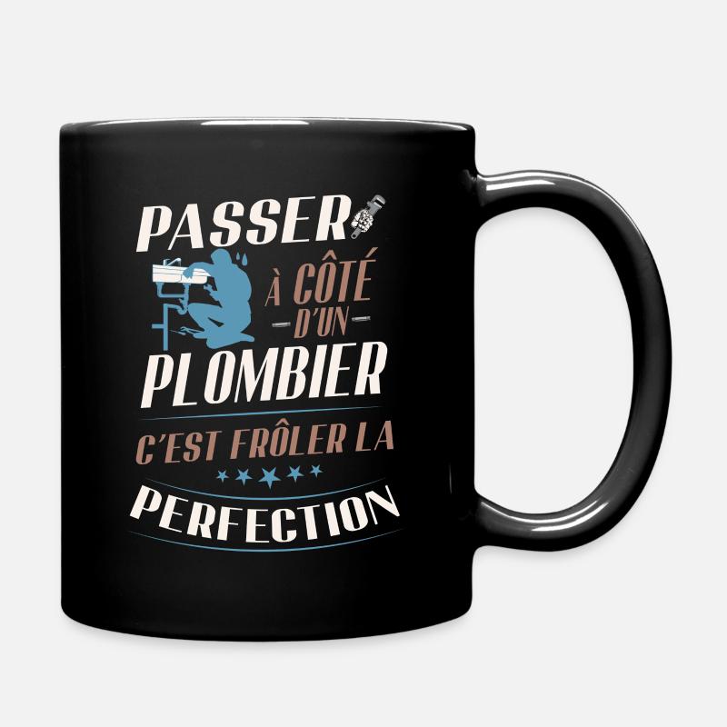 Humor Plumber Verging on Perfection - Full Colour Mug - black