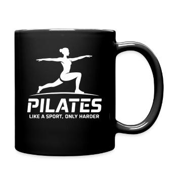 Pilates comme le sport – plus difficile - Mug uni - noir - Droite