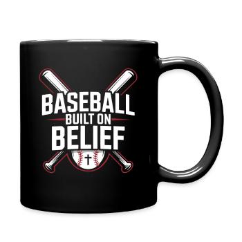 Christlicher Baseballspieler Bibelglaube Jesus Christus - Tasse einfarbig - Schwarz - Rechts