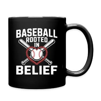 Christlicher Baseballspieler Bibelglaube Jesus Christus - Tasse einfarbig - Schwarz - Rechts