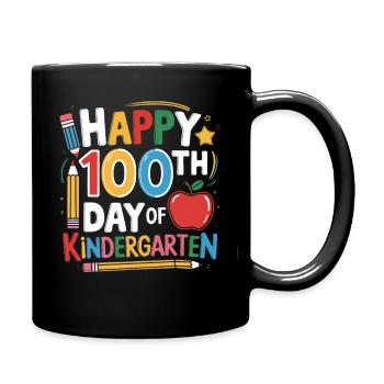 100 Days of Kindergarten Jubilee - Full Colour Mug - black - Right
