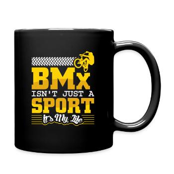 Mountain Bike Mountain Bike Saying MTB Downhill - Full Colour Mug - black - Right