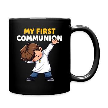 My First Communion Cartoon - Full Colour Mug - black - Right
