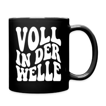 Plein dans la vague - Mug uni - noir - Droite
