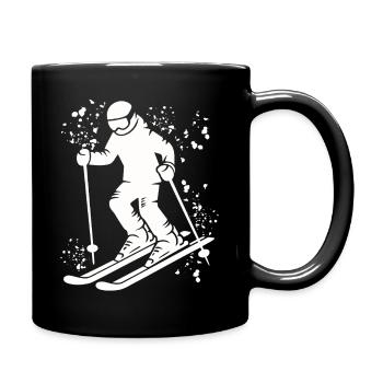 Ski alpin Sports d’hiver Ski nordique - Mug uni - noir - Droite