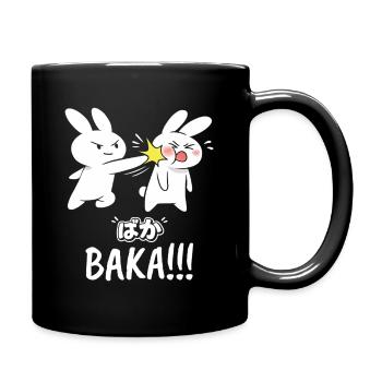 Baka Rabbit Slap Anime Lustiges Japanisches Otaku - Tasse einfarbig - Schwarz - Rechts