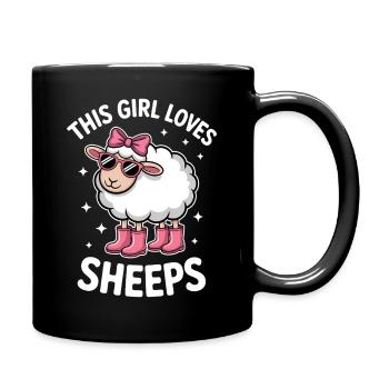 Schafe Sprüche Schaf Lustiges Schafe Geschenk  - Tasse einfarbig - Schwarz - Rechts