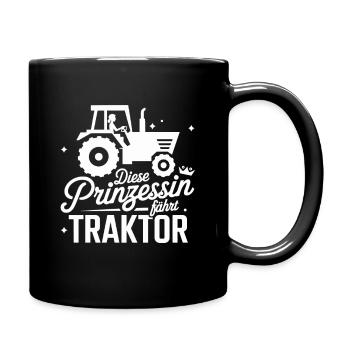 Cette princesse conduit un tracteur, drôle de dicton. - Mug uni - noir - Droite