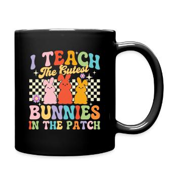 Enseignant de Pâques du patch Teach Bunnies - Mug uni - noir - Droite