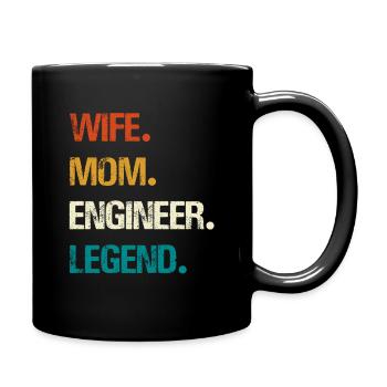 Légende de l’ingénieur – Technologie des femmes fortes - Mug uni - noir - Droite