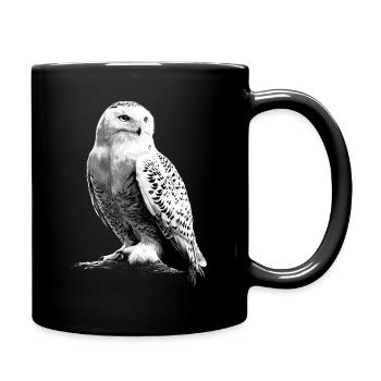 Snowy Owl White Owl Owl Owl Owl Snow Owl - Full Colour Mug - black - Right