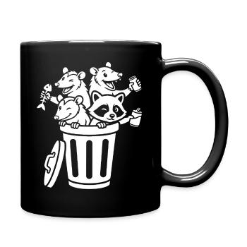 Mülltonnen-Gang - Tasse einfarbig - Schwarz - Rechts