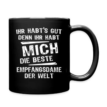 Receptionist - Full Colour Mug - black - Right