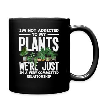 Not addicted to plants funnier - Full Colour Mug - black - Right
