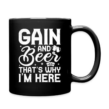 Casino Gambler Gain & Bière C’est pour ça que je suis là - Mug uni - noir - Droite