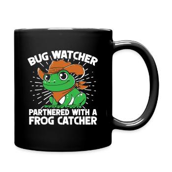 Frog Catcher Bug Watcher Partnered With Catcher - Tasse einfarbig - Schwarz - Rechts