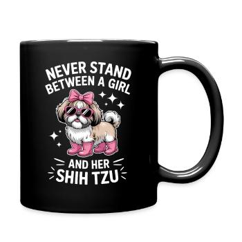 Shih Tzu Sprüche Hunde Lustiges Shih Tzu Geschenk  - Tasse einfarbig - Schwarz - Rechts