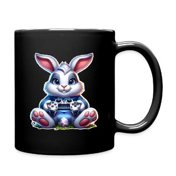 Osterhase Gaming Gamer - Tasse einfarbig - Schwarz - Rechts