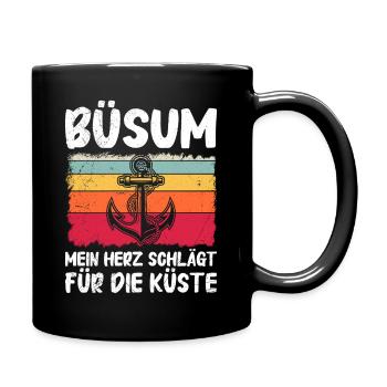 BÜSUMER MON CŒUR BAT POUR LA CÔTE - Mug uni - noir - Droite