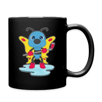 Schmetterling Eishockey Eishockeyschläger Sport - Full Colour Mug - black - Right