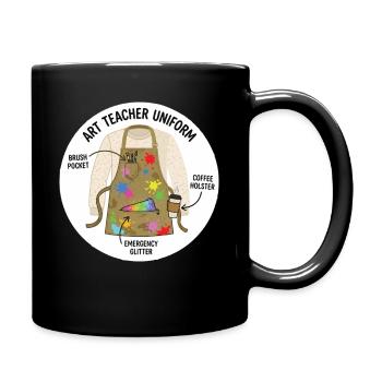 Art Teacher Uniform Creative Motif - Full Colour Mug - black - Right