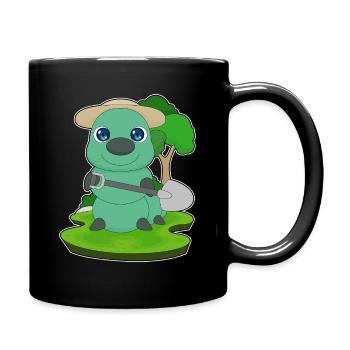 Jardin de pelles Caterpillar Gardener - Mug uni - noir - Droite