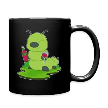 Bouteille de vin rouge Caterpillar - Mug uni - noir - Droite