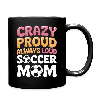 Fußball Sprüche Mama Lustiges Fußball Geschenk für - Tasse einfarbig - Schwarz - Rechts