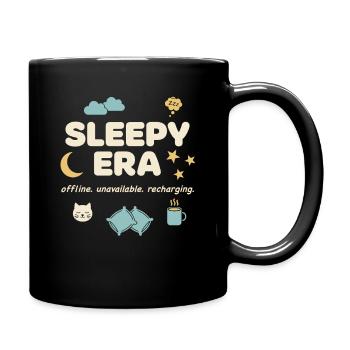 Sleepy Era Offline Recharging Relaxation - Full Colour Mug - black - Right
