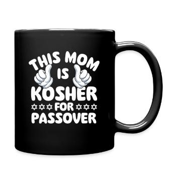 Cette maman est casher pour l’humour juif de la Pâque - Mug uni - noir - Droite
