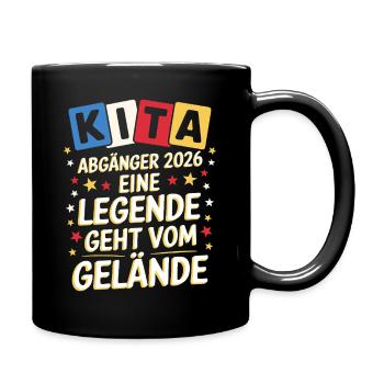 KIta Abgänger Abschied Abschluss Abschlussgeschenk - Tasse einfarbig - Schwarz - Rechts