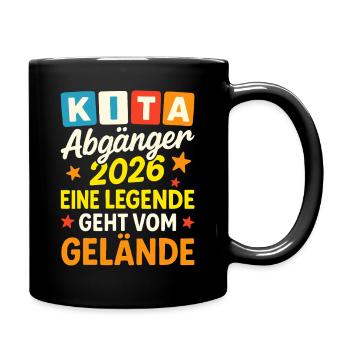KIta Abgänger Abschied Abschluss Abschlussgeschenk - Tasse einfarbig - Schwarz - Rechts