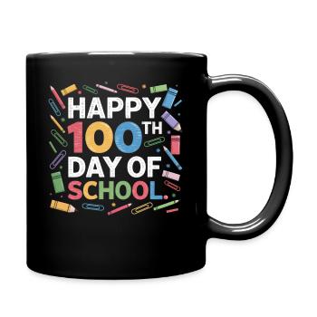 Hundredth School Day Anniversary - Full Colour Mug - black - Right