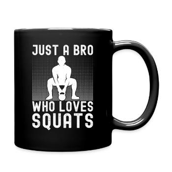 Gym Junkies Bro Who Loves Squats Calisthenics - Tasse einfarbig - Schwarz - Rechts
