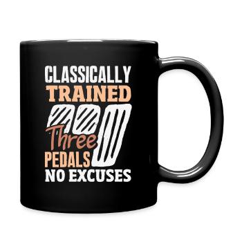 Voiture manuelle, entraînée classiquement - Mug uni - noir - Droite