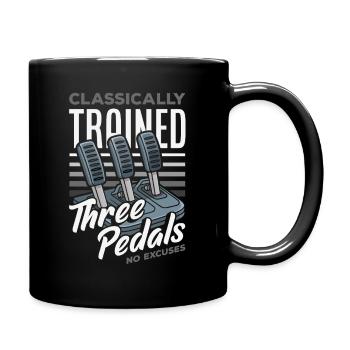 Voiture manuelle, entraînée classiquement - Mug uni - noir - Droite