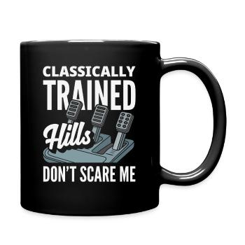 Voiture manuelle, entraînée classiquement - Mug uni - noir - Droite
