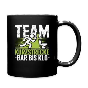  Team Kurzstrecke Bar Bis Klo Lustiger Party - Tasse einfarbig - Schwarz - Rechts