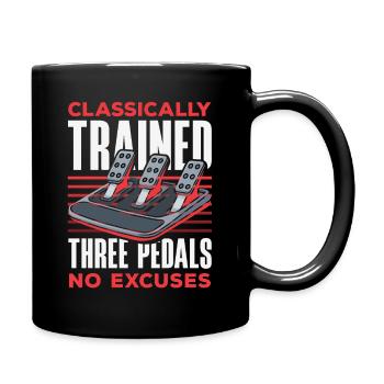 Voiture manuelle, entraînée classiquement - Mug uni - noir - Droite